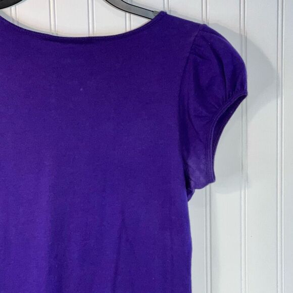 LSU Rhinestone Enhanced Tee Women’s Medium Purple And Gold Pleated Short Sleeve - Picture 9 of 10